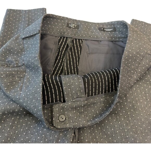 LOFT Plus Women Marisa Skinny Pants SZ 16 Gray Dotted Pattern Stretchy  Slim Fit - Picture 11 of 14